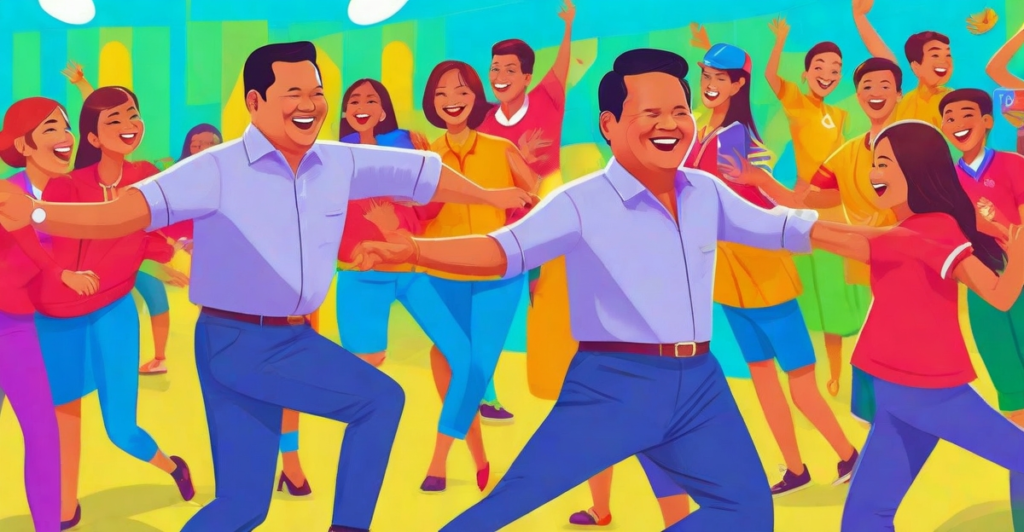 Momen Lucu Prabowo Diajarin Joget TikTok Velocity, Bikin Ketawa!